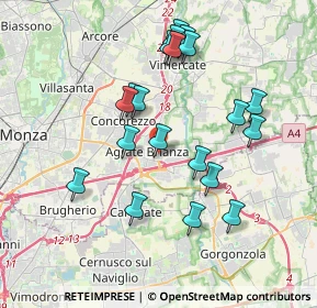 Mappa Via Giuseppe Verdi, 20867 Agrate Brianza MB, Italia (3.6145)