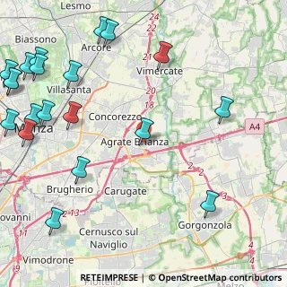 Mappa Via San Francesco D'Assisi, 20864 Agrate Brianza MB, Italia (6.422)