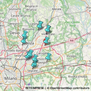 Mappa Via San Francesco D'Assisi, 20864 Agrate Brianza MB, Italia (7.08429)