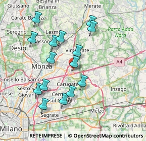 Mappa Via Giuseppe Verdi, 20867 Agrate Brianza MB, Italia (7.25267)