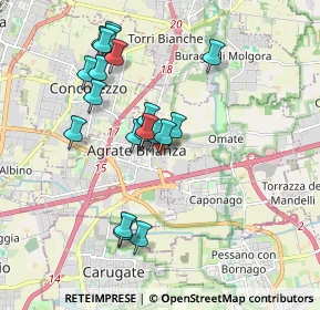 Mappa Via Giuseppe Verdi, 20867 Agrate Brianza MB, Italia (1.718)