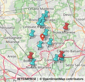 Mappa Via Paolo Magretti, 20037 Paderno Dugnano MI, Italia (3.35071)