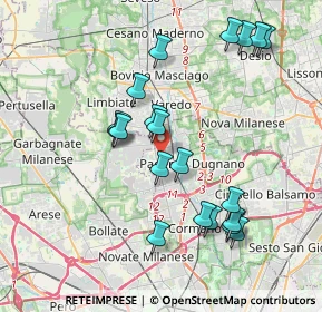 Mappa Via Paolo Magretti, 20037 Paderno Dugnano MI, Italia (3.876)