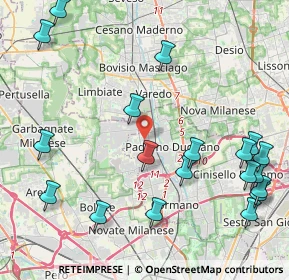 Mappa Via Paolo Magretti, 20037 Paderno Dugnano MI, Italia (5.32947)