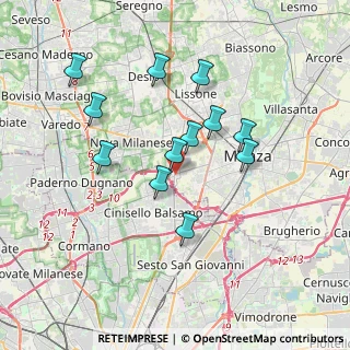 Mappa Via Federico Confalonieri, 20053 Muggiò MB, Italia (3.255)