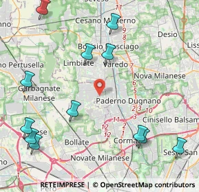 Mappa Via Bachelet, 20037 Paderno Dugnano MI, Italia (5.4075)