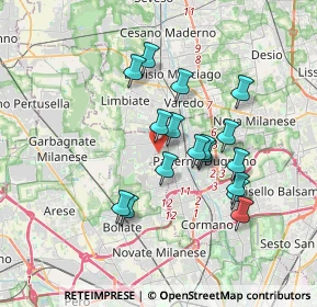 Mappa Via Bachelet, 20037 Paderno Dugnano MI, Italia (3.07941)