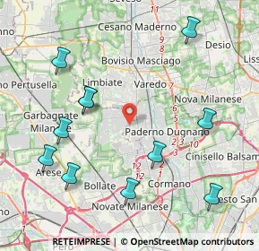 Mappa Via Bachelet, 20037 Paderno Dugnano MI, Italia (4.70818)