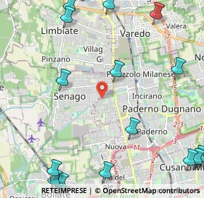 Mappa Via Bachelet, 20037 Paderno Dugnano MI, Italia (3.29444)