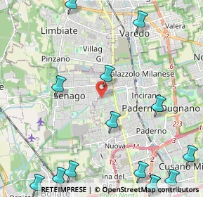 Mappa Via Bachelet, 20037 Paderno Dugnano MI, Italia (3.21067)