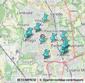 Mappa Via Bachelet, 20037 Paderno Dugnano MI, Italia (1.55063)