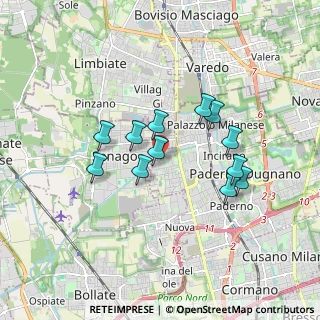 Mappa Via Bachelet, 20037 Paderno Dugnano MI, Italia (1.4375)