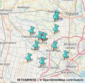 Mappa Via Giacomo Matteotti, 30037 Scorzè VE, Italia (6.10636)