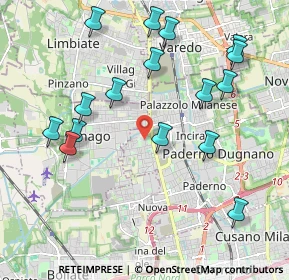 Mappa Via Michelangelo Buonarroti, 20037 Paderno Dugnano MI, Italia (2.20813)
