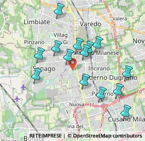 Mappa Via Michelangelo Buonarroti, 20037 Paderno Dugnano MI, Italia (1.82643)