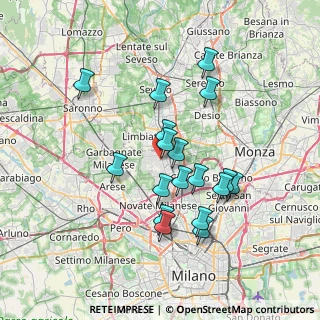 Mappa Via Michelangelo Buonarroti, 20037 Paderno Dugnano MI, Italia (6.46889)