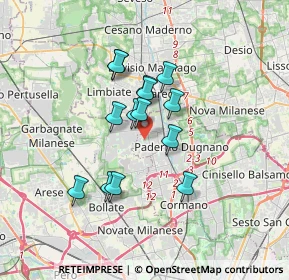 Mappa Via Michelangelo Buonarroti, 20037 Paderno Dugnano MI, Italia (2.62857)