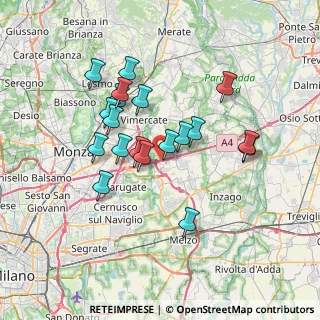 Mappa A4 Torino - Trieste, 20864 Caponago MB, Italia (6.22105)