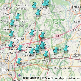 Mappa A4 Torino - Trieste, 20864 Caponago MB, Italia (9.488)