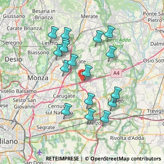 Mappa A4 Torino - Trieste, 20864 Caponago MB, Italia (7.24529)