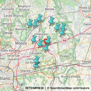 Mappa A4 Torino - Trieste, 20864 Caponago MB, Italia (6.4)