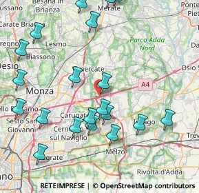 Mappa A4 Torino - Trieste, 20882 Bellusco MB, Italia (9.488)