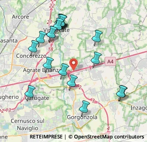 Mappa A4 Torino - Trieste, 20882 Bellusco MB, Italia (4.1675)