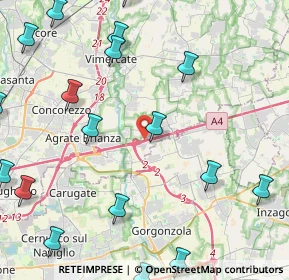 Mappa A4 Torino - Trieste, 20867 Agrate Brianza MB, Italia (6.2385)