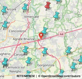 Mappa A4 Torino - Trieste, 20882 Bellusco MB, Italia (6.8305)