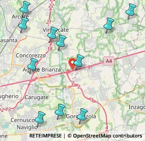 Mappa A4 Torino - Trieste, 20882 Bellusco MB, Italia (5.23091)