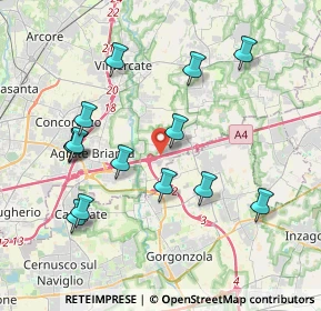 Mappa A4 Torino - Trieste, 20867 Agrate Brianza MB, Italia (3.98143)
