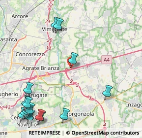 Mappa A4 Torino - Trieste, 20882 Bellusco MB, Italia (6.094)