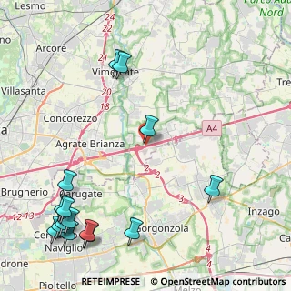 Mappa A4 Torino - Trieste, 20864 Caponago MB, Italia (6.094)