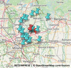 Mappa A4 Torino - Trieste, 20867 Agrate Brianza MB, Italia (11.1255)