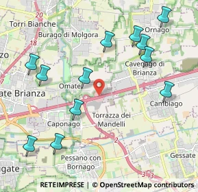 Mappa A4 Torino - Trieste, 20882 Bellusco MB, Italia (2.35833)