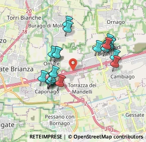 Mappa A4 Torino - Trieste, 20882 Bellusco MB, Italia (1.691)