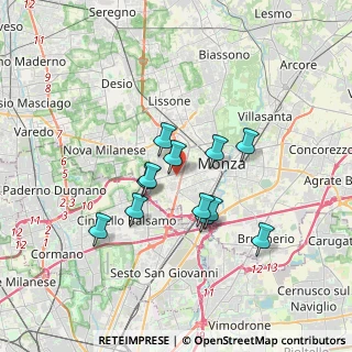 Mappa Via Aniene, 20900 Monza MB, Italia (2.78083)