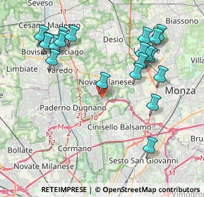 Mappa Via Privata Giovanni Gorlich, 20834 Nova Milanese MB, Italia (4.4405)