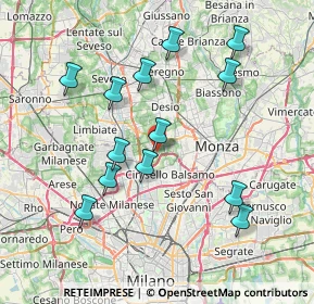 Mappa Via Privata Giovanni Gorlich, 20834 Nova Milanese MB, Italia (7.64846)