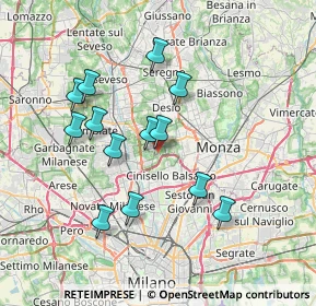 Mappa Via Privata Giovanni Gorlich, 20834 Nova Milanese MB, Italia (6.69615)