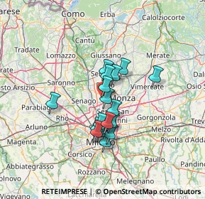 Mappa Via Privata Giovanni Gorlich, 20834 Nova Milanese MB, Italia (9.70882)