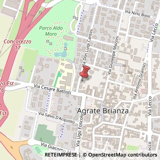 Mappa Via Don Luigi Cantini, 16, 20864 Agrate Brianza, Monza e Brianza (Lombardia)