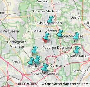 Mappa Via Rodolfo Morandi, 20030 Senago MI, Italia (3.92182)