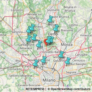 Mappa Superstrada MILANO - MEDA - LENTATE, 20037 Paderno Dugnano MI, Italia (6.24077)
