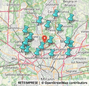 Mappa Superstrada MILANO - MEDA - LENTATE, 20037 Paderno Dugnano MI, Italia (6.74611)