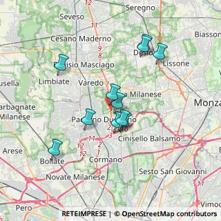 Mappa Superstrada MILANO - MEDA - LENTATE, 20037 Paderno Dugnano MI, Italia (3.11636)