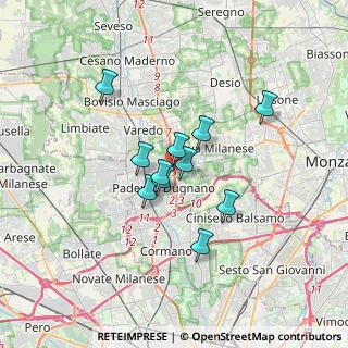 Mappa Superstrada MILANO - MEDA - LENTATE, 20037 Paderno Dugnano MI, Italia (2.47636)