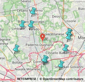 Mappa Superstrada MILANO - MEDA - LENTATE, 20037 Paderno Dugnano MI, Italia (4.64545)