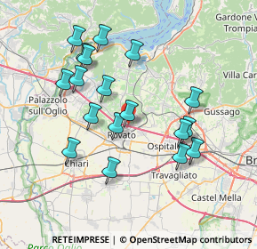 Mappa Uscita casello autostradale A4 Rovato, 25038 Rovato BS, Italia (7.10111)