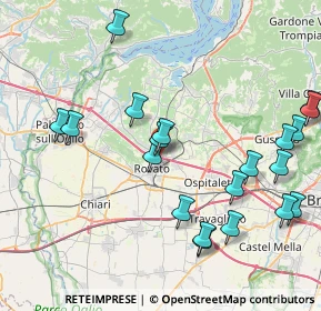 Mappa Uscita casello autostradale A4 Rovato, 25038 Rovato BS, Italia (9.2805)